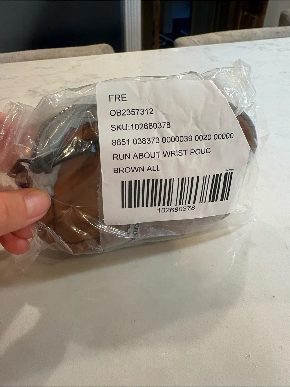 NWT Free People FP Movement Run About Wrist Pouch Chestnut Brown